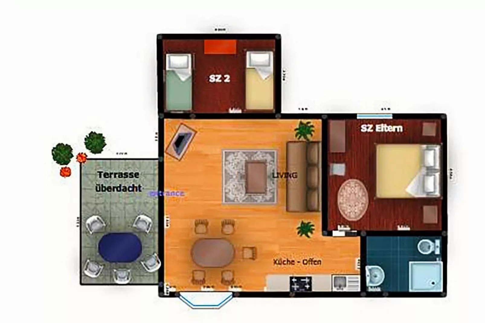 Bungalow 50 qm 5 Pers-Atmosphere