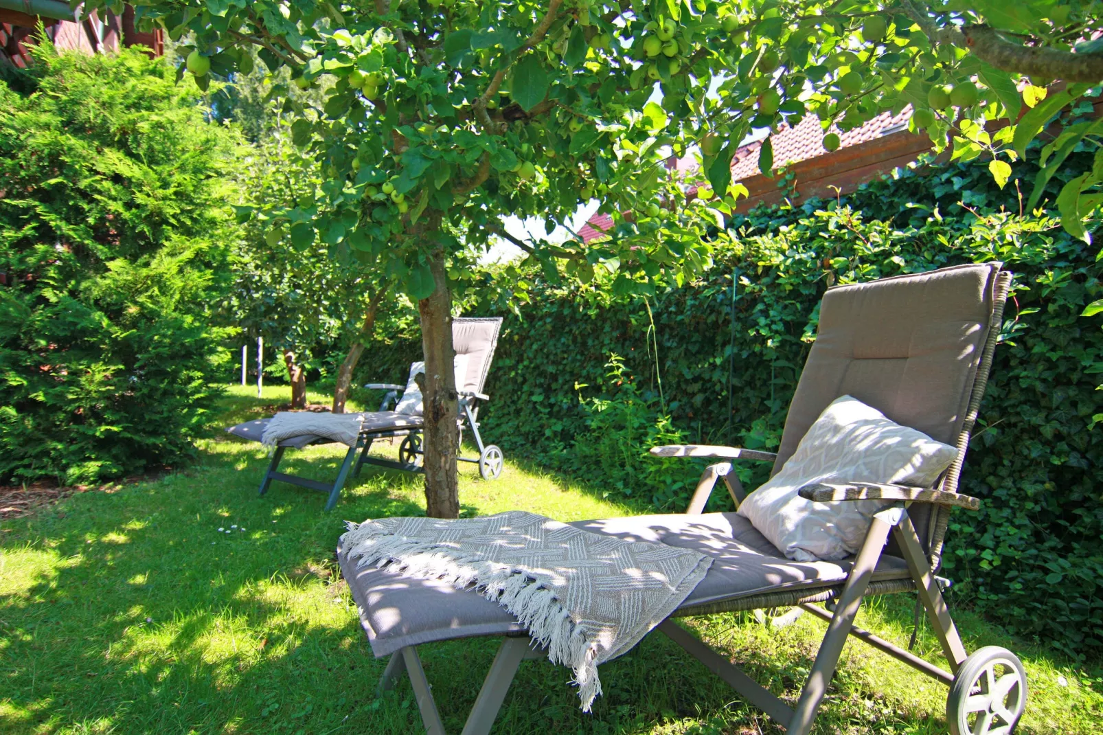 Ferienhaus mit Garten und Terrasse vor Rostock/Warnemünde-Terrace balcony