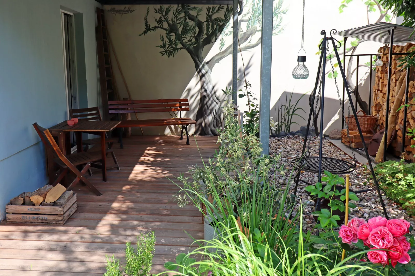 Backbord Hansestadt Wismar mit Terrasse-Terrassenbalkon
