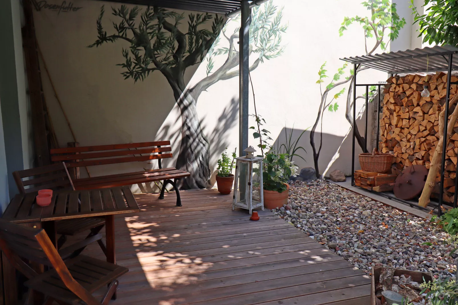 Backbord Hansestadt Wismar mit Terrasse-Terrassenbalkon