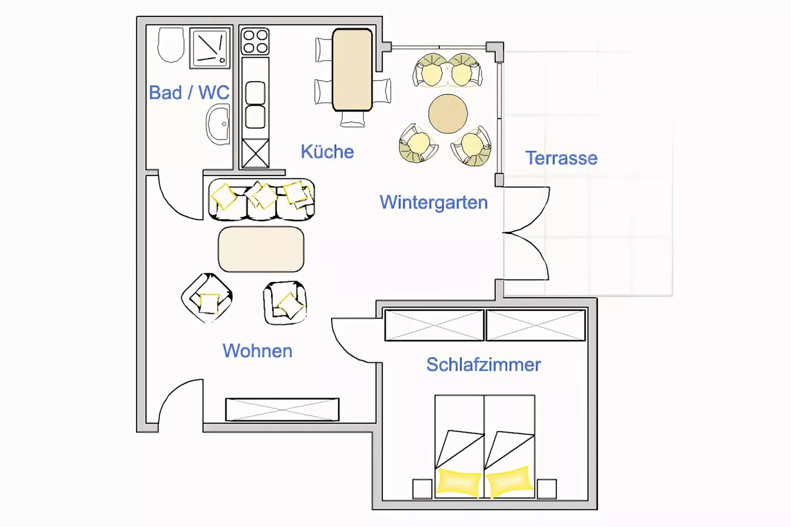 Fewo 2 Sachsen-Anhalt 2 Personen-Floor plan