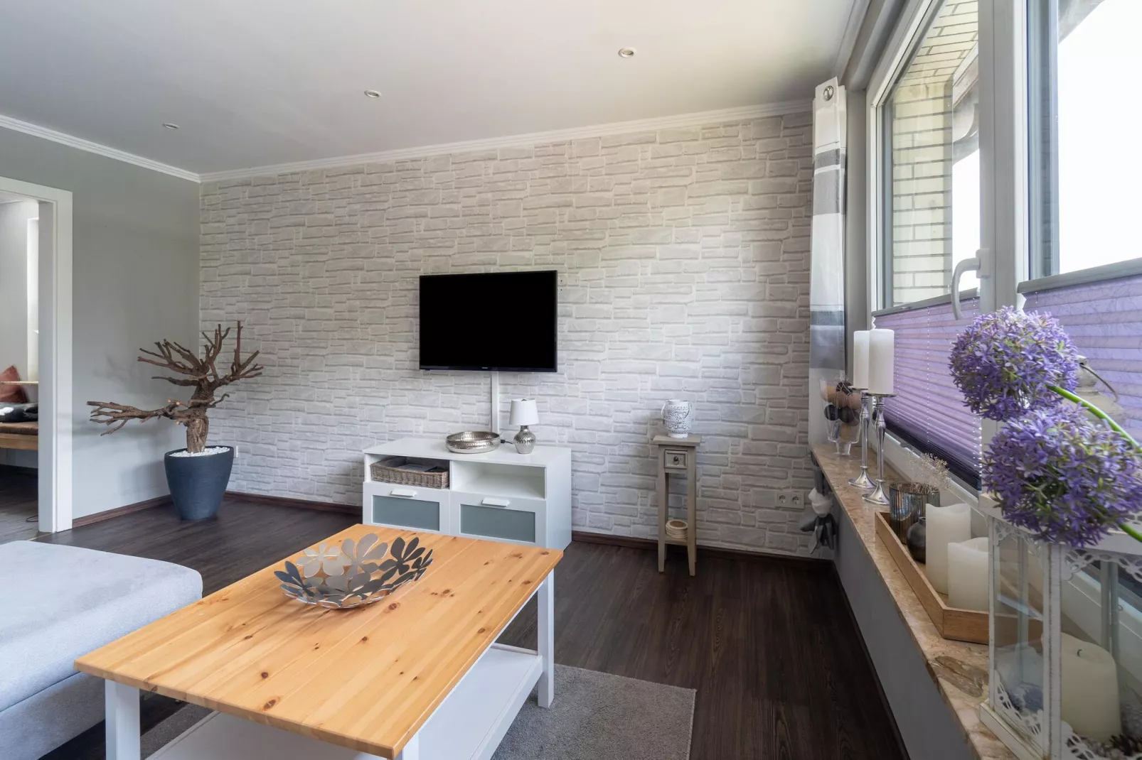 Modern holiday flat with pool in the Harz-Living room