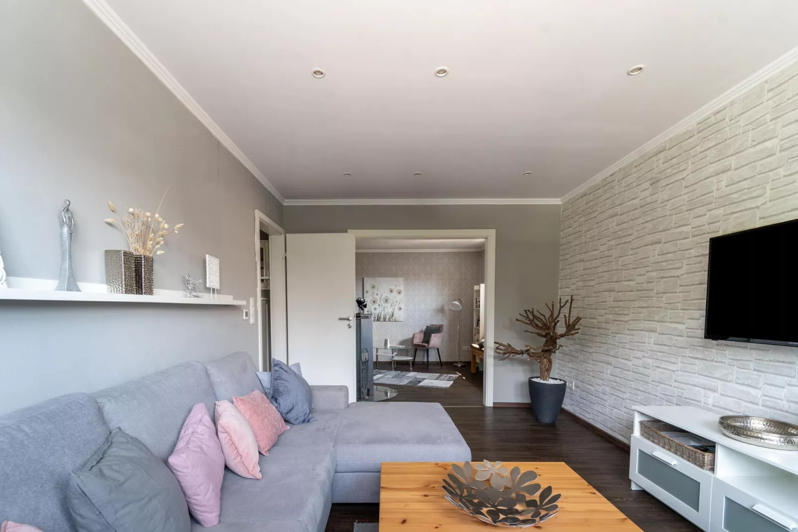 Modern holiday flat with pool in the Harz-Living room