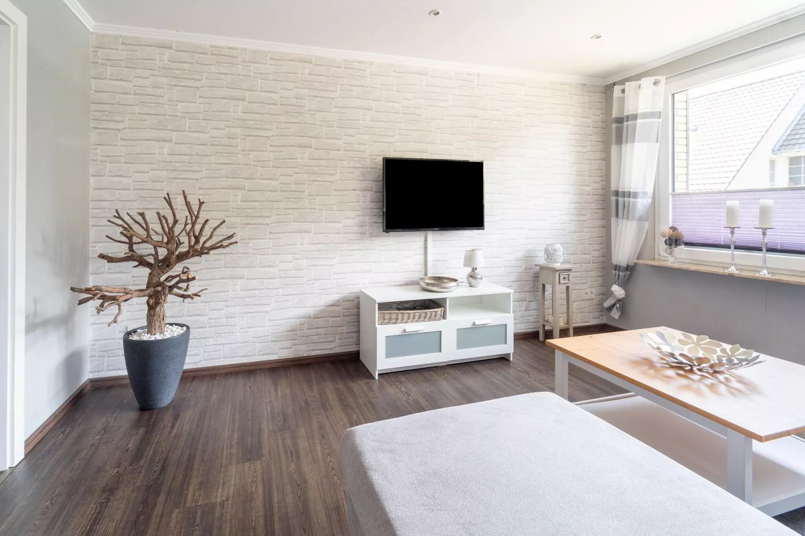 Modern holiday flat with pool in the Harz-Living room