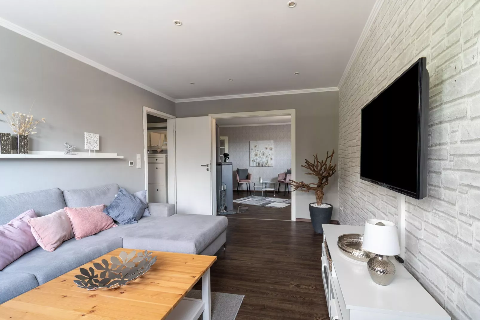 Modern holiday flat with pool in the Harz-Living room