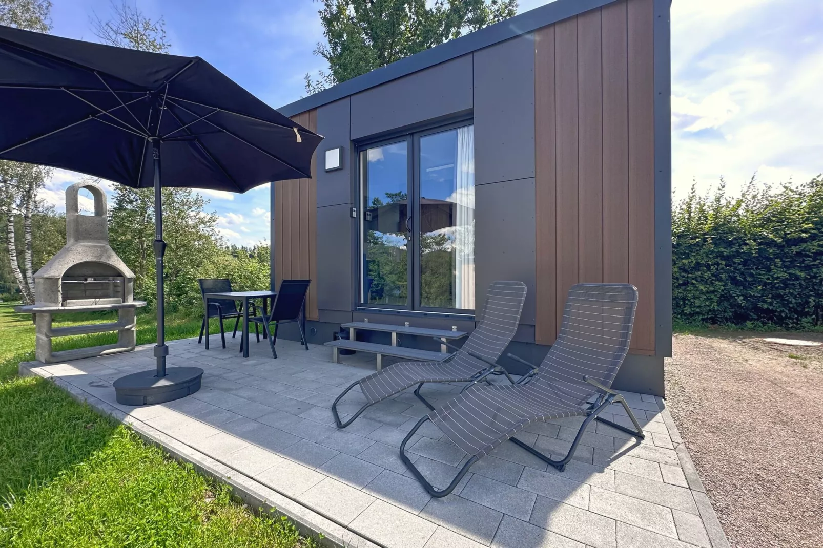 FERIENDORF SEEBLICK - Tiny Chalet am Eixendorfer See-Terrace balcony