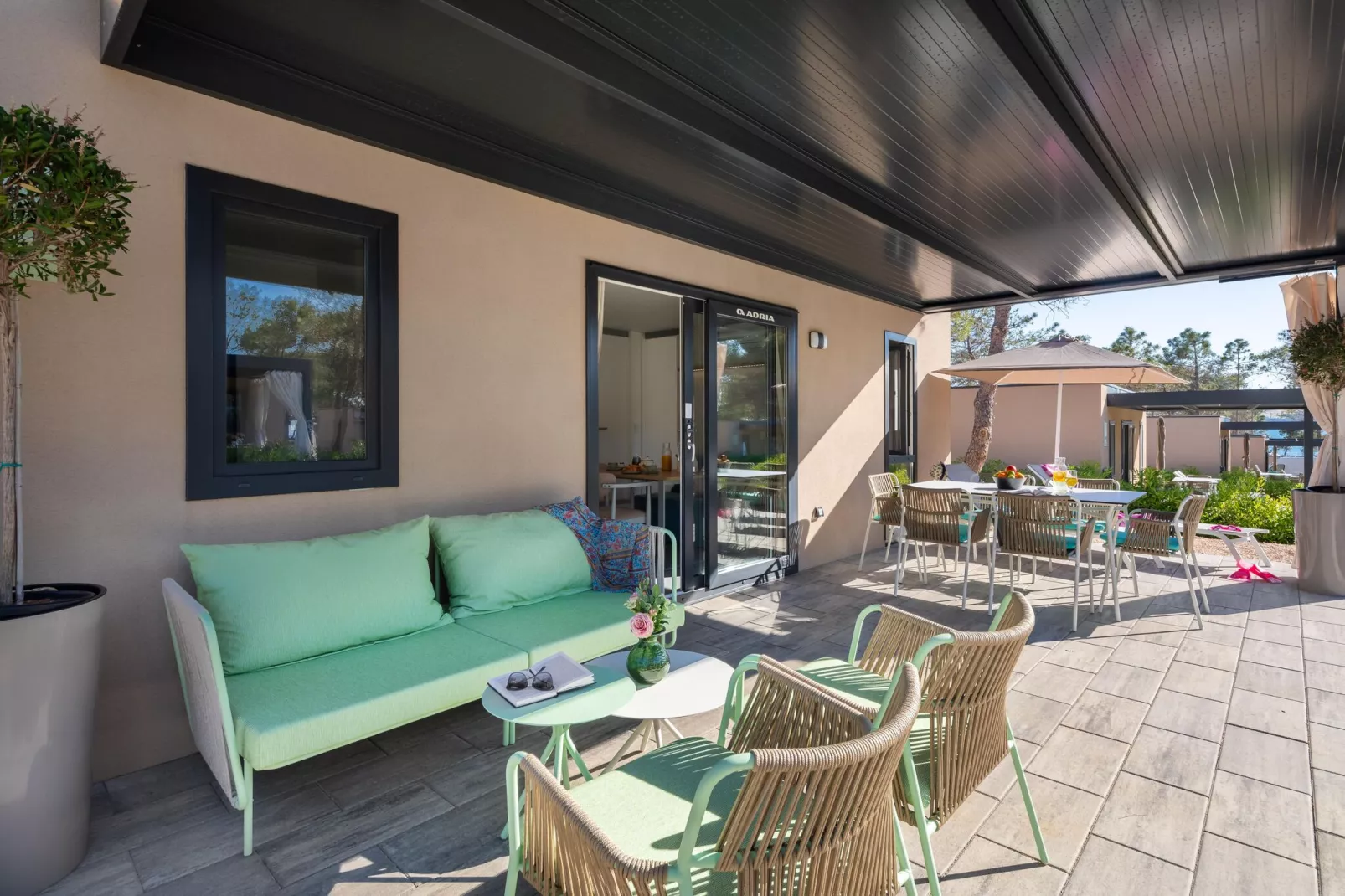 AMINESS AVALONA Camping Resort Povljana Insel Pag FAMILY PREMIUM Holiday Home-Balcon-terrasse
