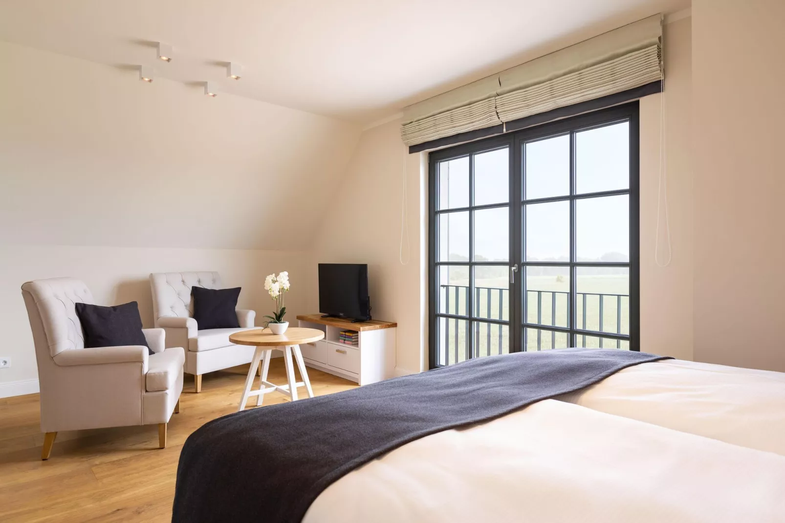 Reetvilla Premium 6 Personen-Schlafzimmer