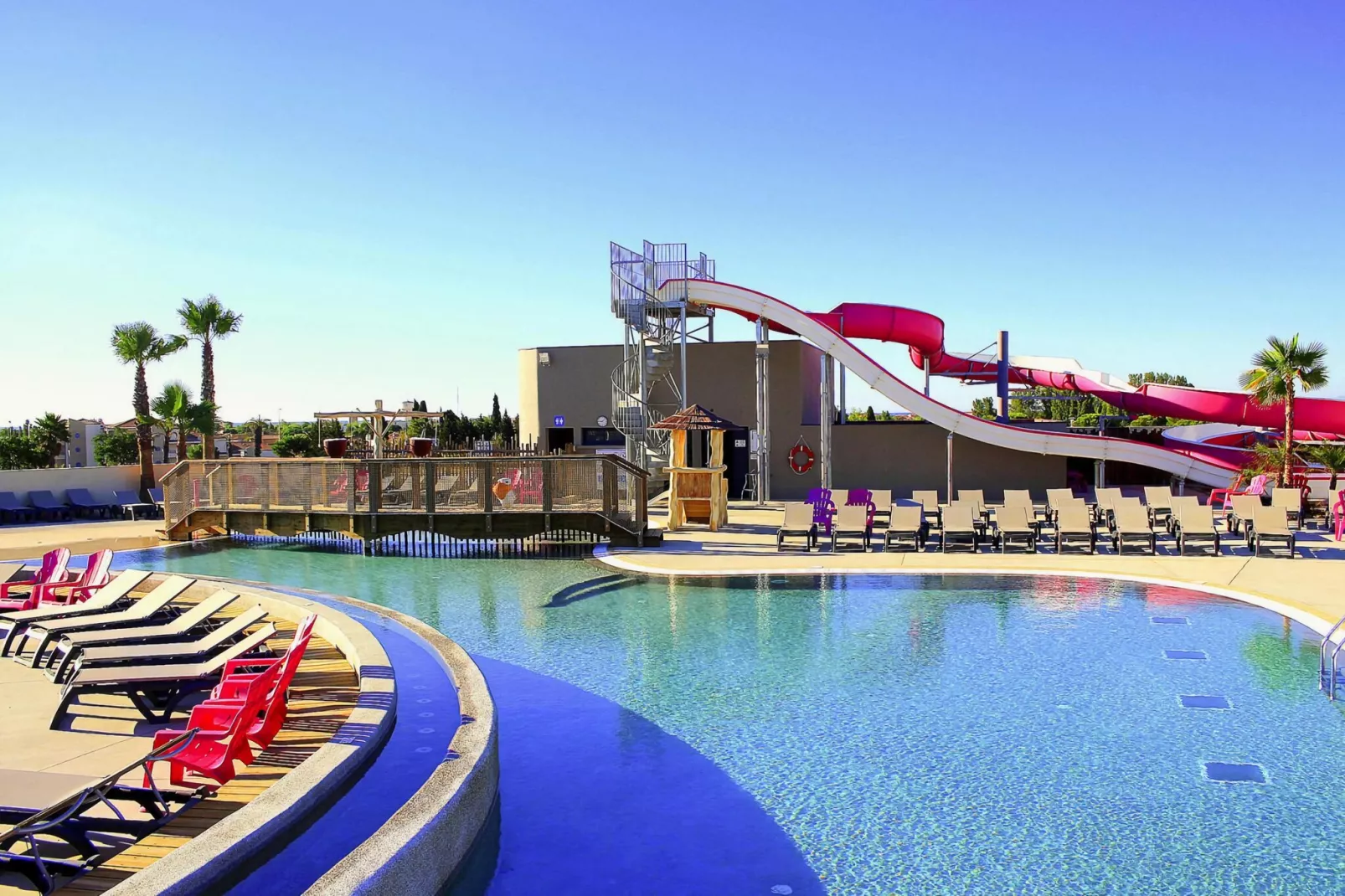 Caravanpark Mas des Lavandes Sérignan-Mobilhome Prestige TVclim 3ch 6p-Piscine
