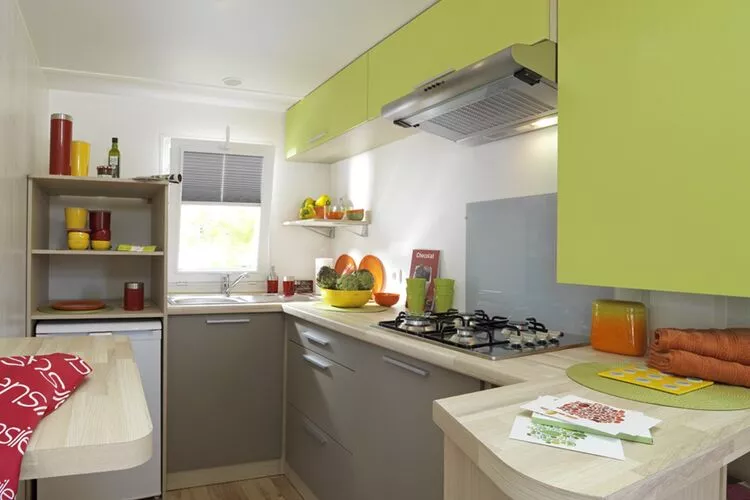 Camping L'Air Marin Vias-Plage / Mobilhome TAMPICO-Cuisine