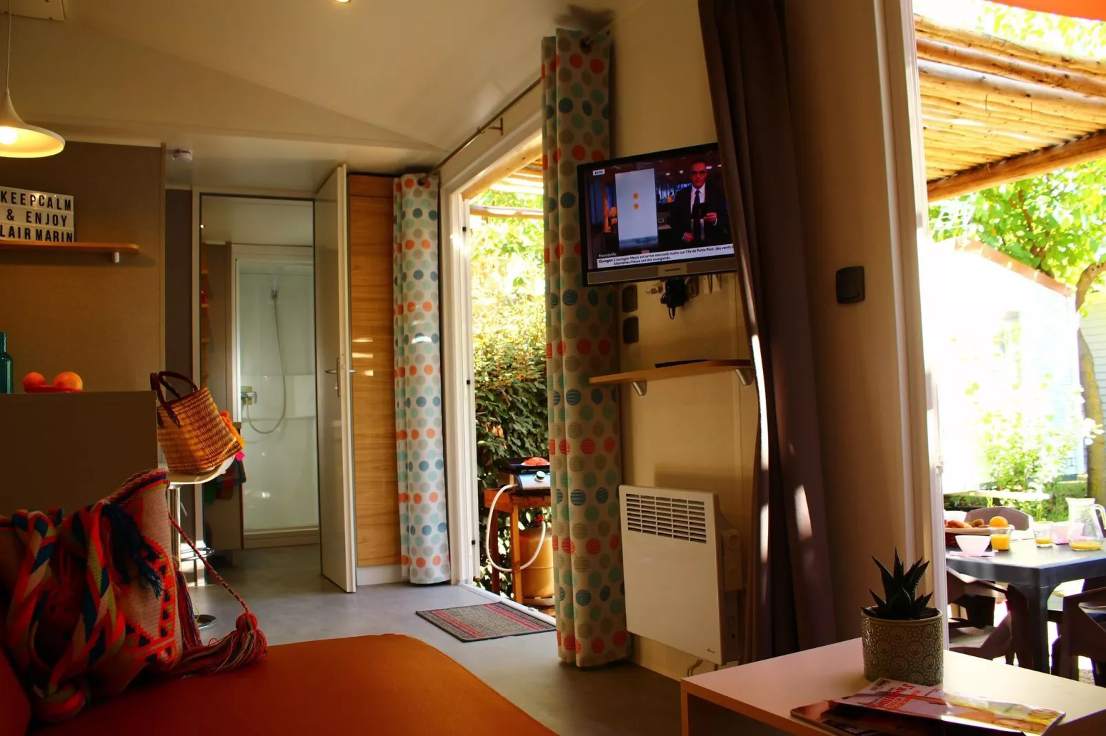 Camping L'Air Marin Vias-Plage  Mobilhome Acapulco 2CH-Living room