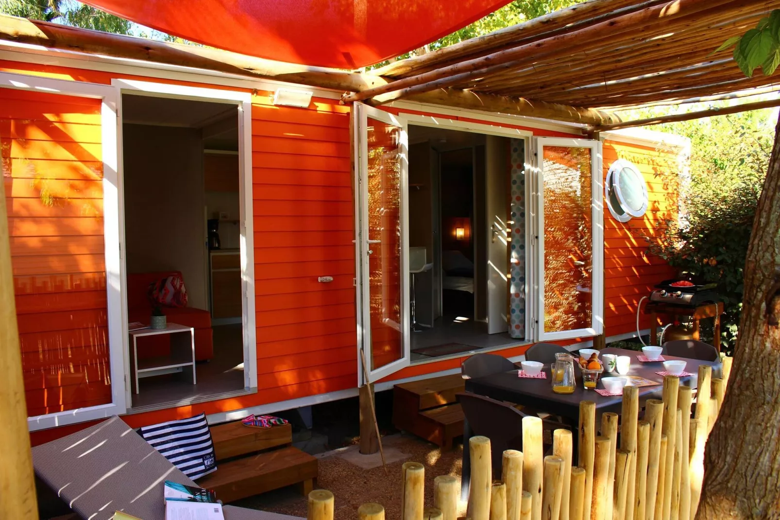 Camping L'Air Marin Vias-Plage  Mobilhome Acapulco 2CH-Terrace balcony