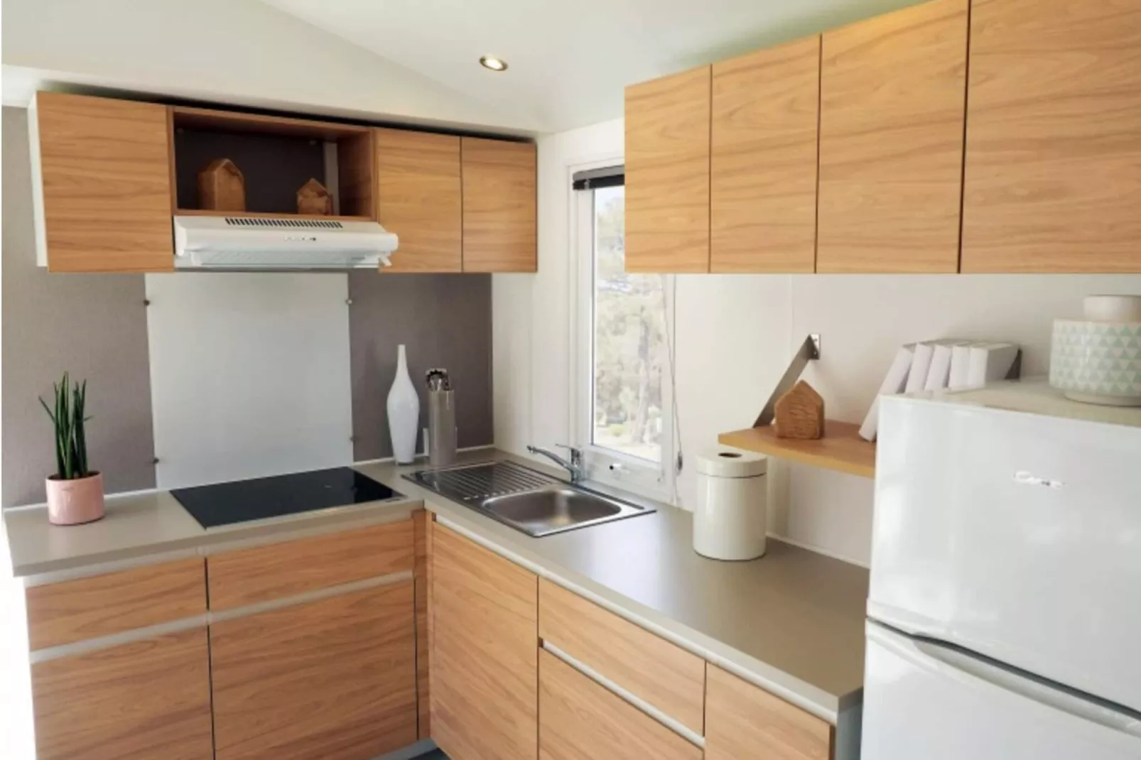 Camping L'Air Marin Vias-Plage  Mobilhome ACAPULCO 3CH-Kitchen