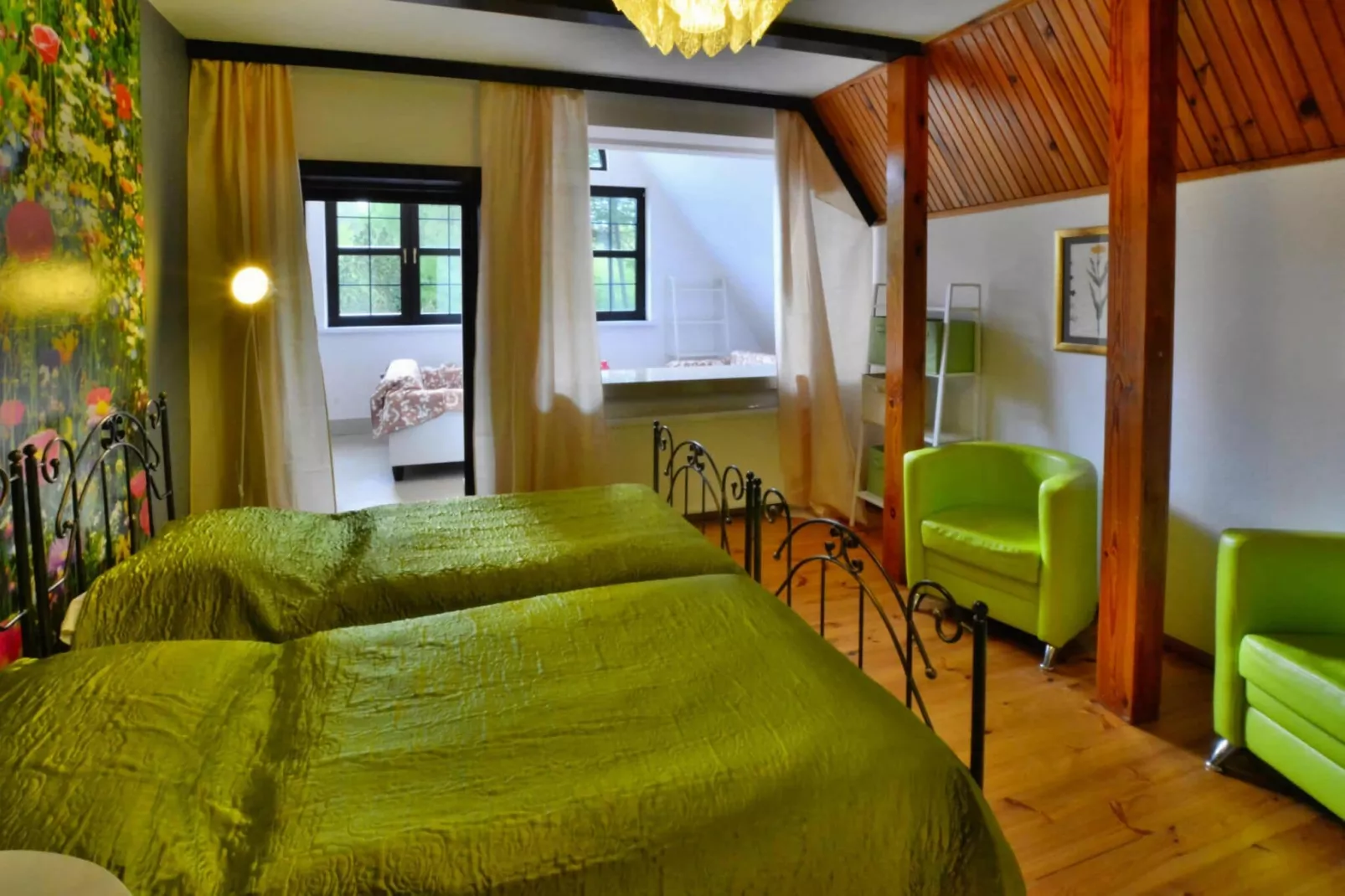 Willa wakacyjna dla 11 osób 182 m2 Knieja koło Polanowa-Bedroom