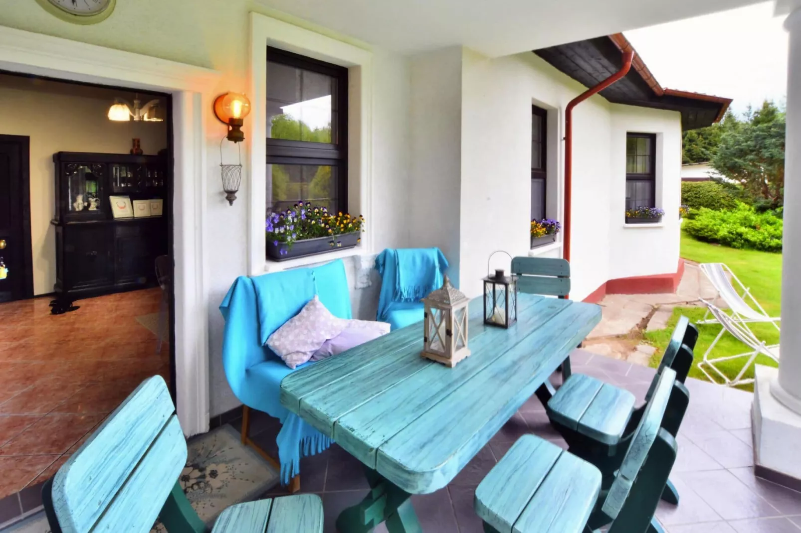 Willa wakacyjna dla 11 osób 182 m2 Knieja koło Polanowa-Terrace balcony