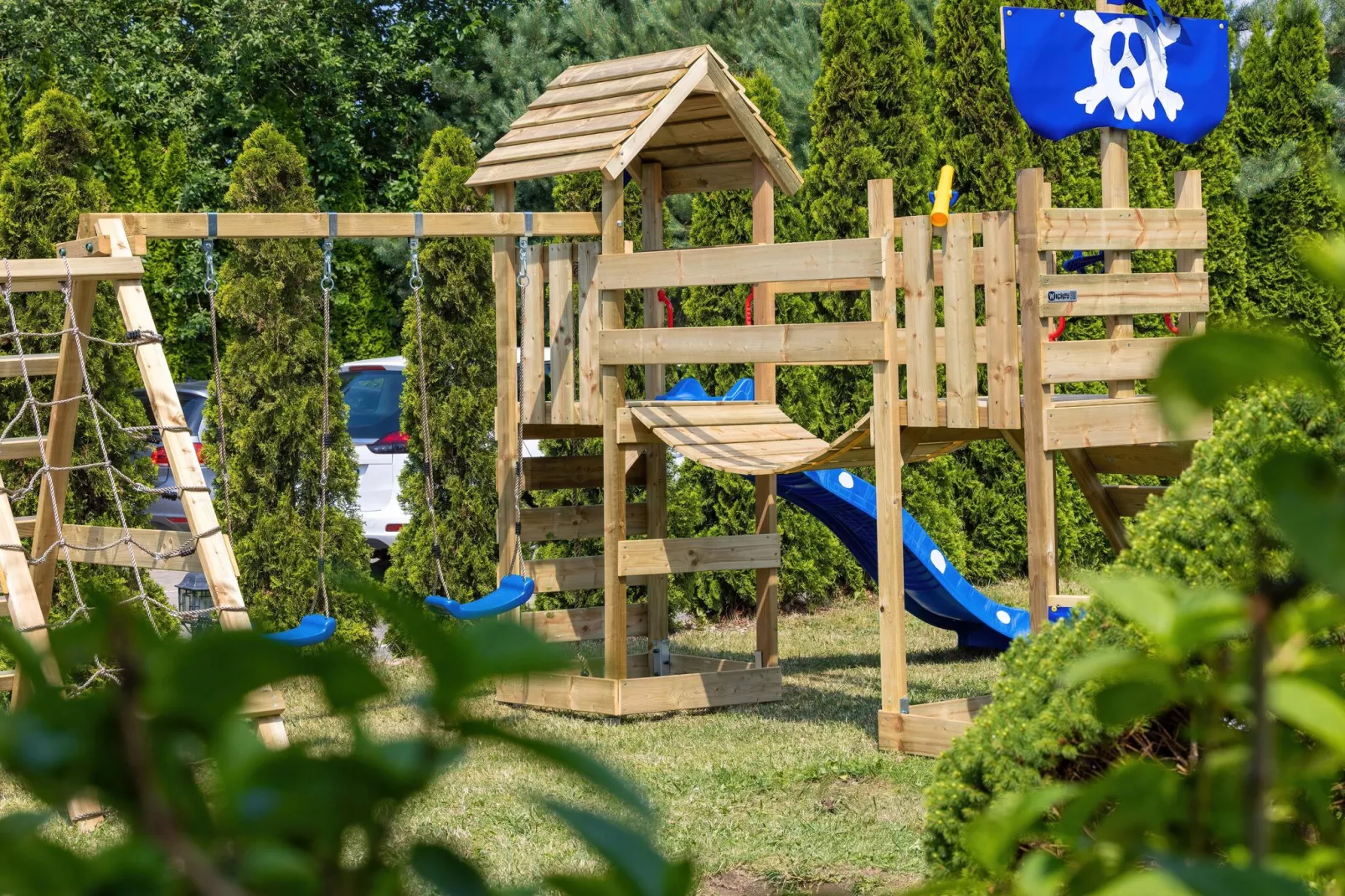 Resort in Rewal-Gardens summer