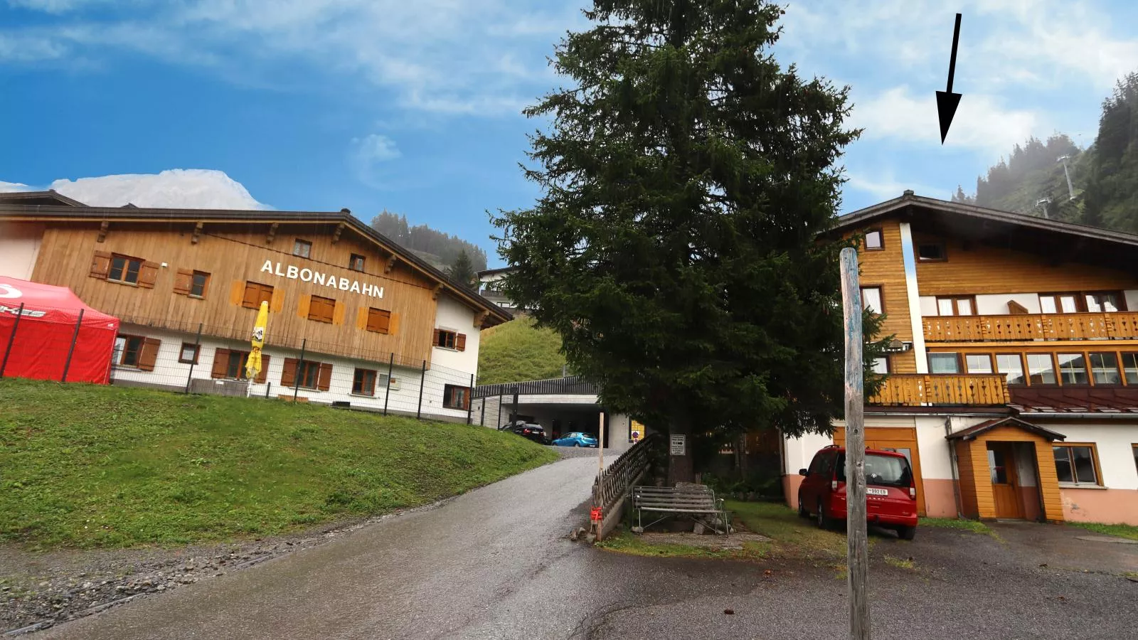 Haus Zimba-Gebiet Winter 1 km