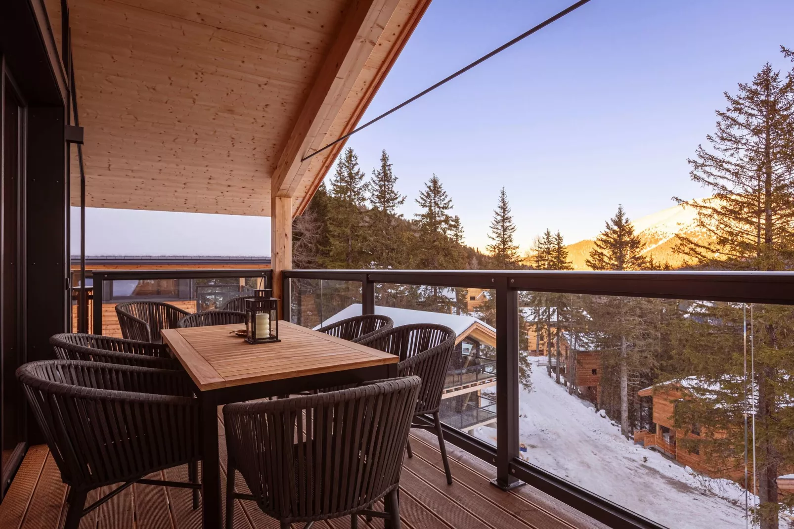Naturchalets Turracher Höhe 6-Terrassenbalkon