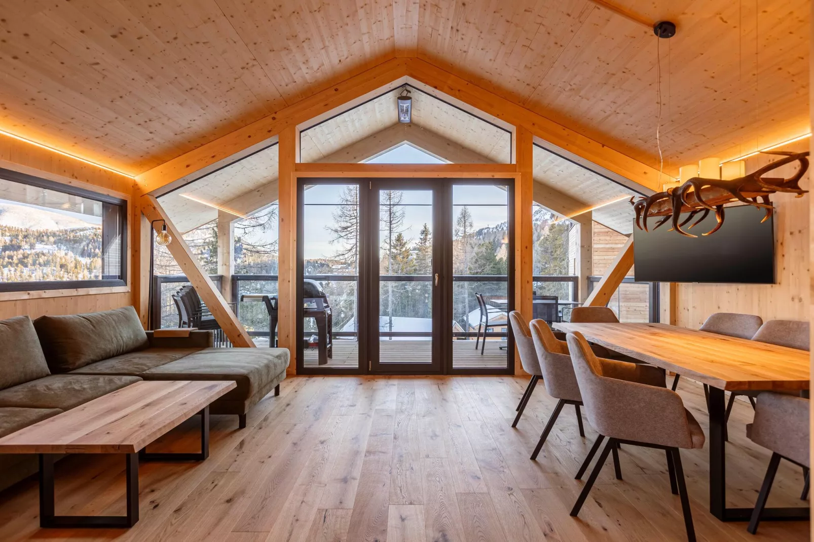 Naturchalets Turracher Höhe 7-Wohnzimmer