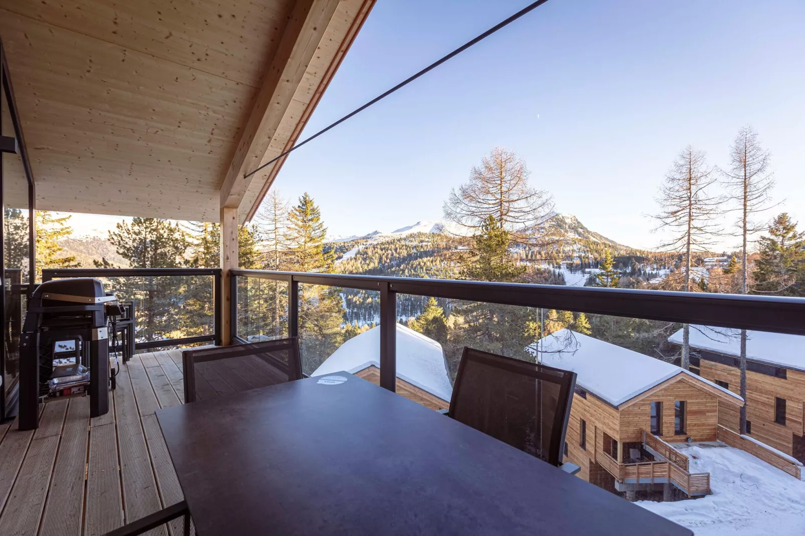 Naturchalets Turracher Höhe 7-Terrassenbalkon