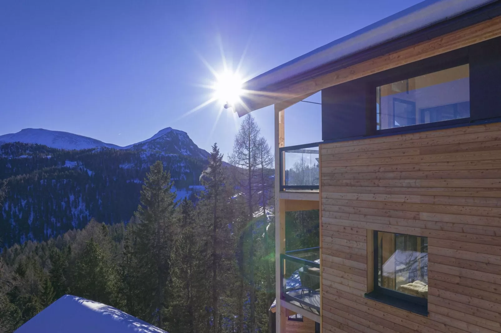 Naturchalets Turracher Höhe 10-Aussicht Winter