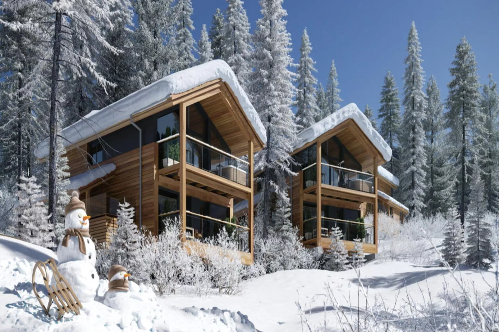 Naturchalets Turracher Höhe 12-Außenbereich Winter