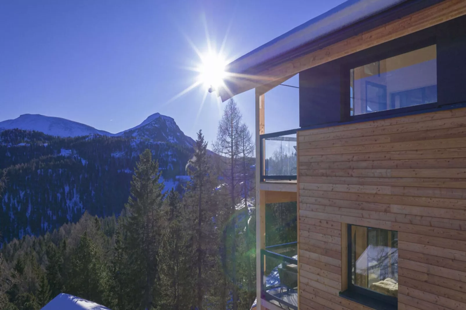 Naturchalets Turracher Höhe 12-Aussicht Winter