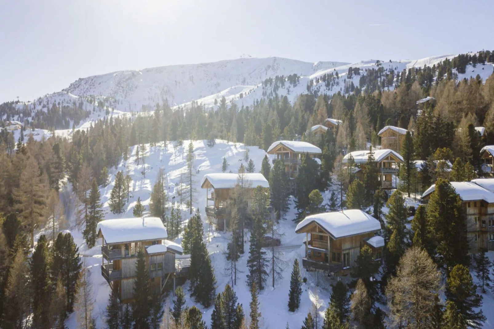 Naturchalets Turracher Höhe 12-Gebiet Winter 1 km