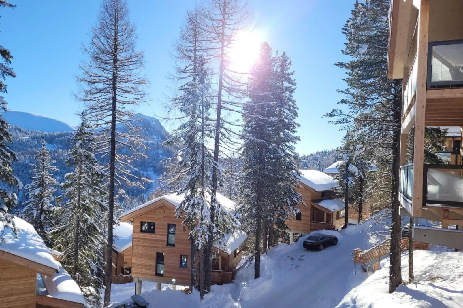 Naturchalets Turracher Höhe 15-View winter