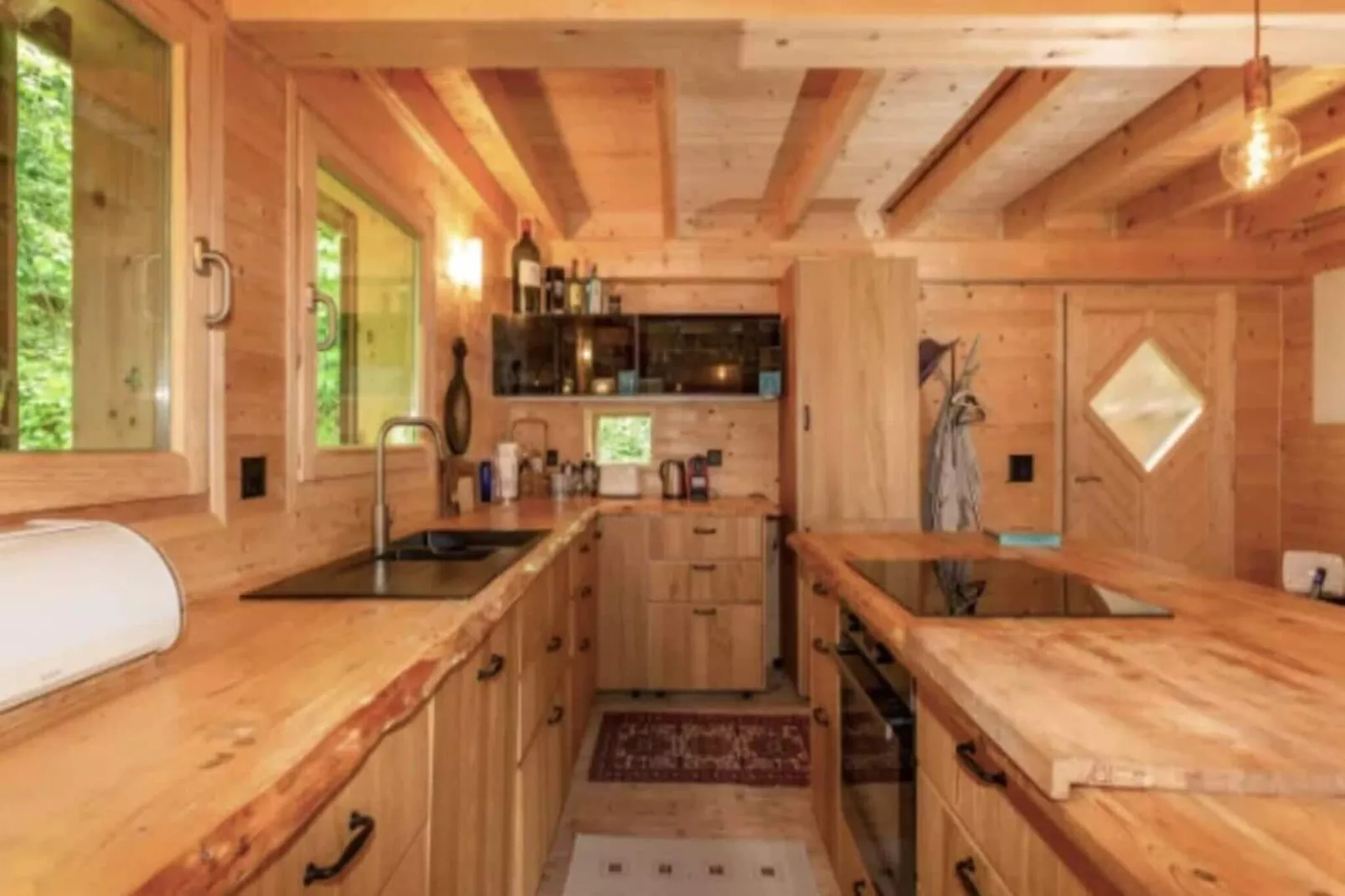 Alps Chalet for Big Group with Sauna & Yoga Terrace-Kitchen