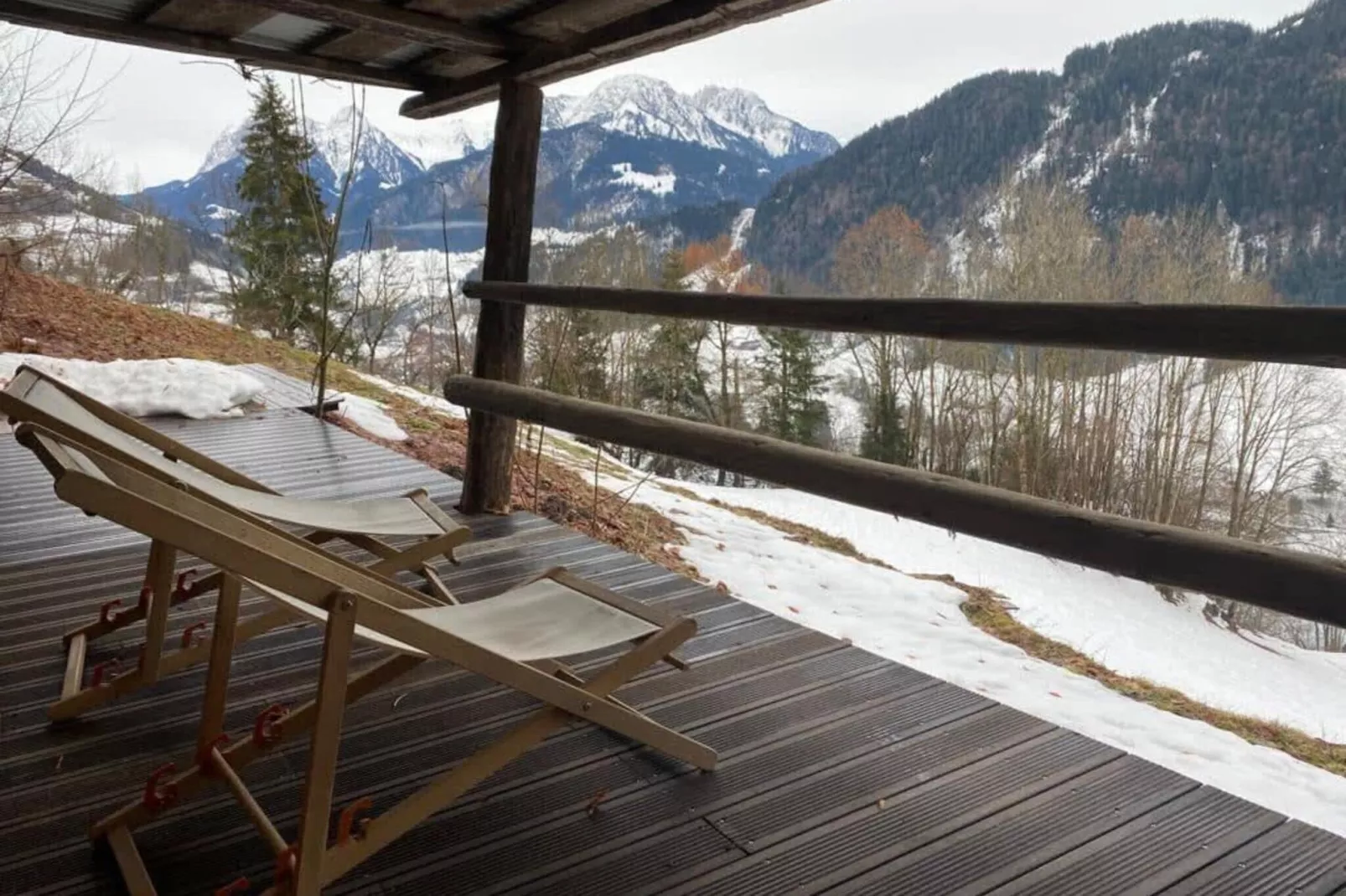 Alps Chalet for Big Group with Sauna & Yoga Terrace-Terrace balcony