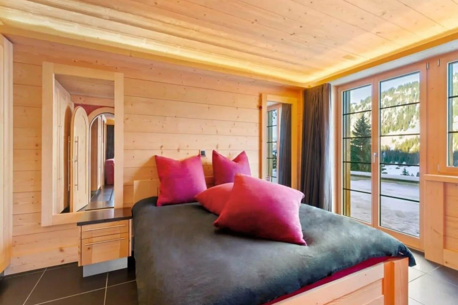 Beautiful Modern Chalet in the Gstaad Region-Bedroom