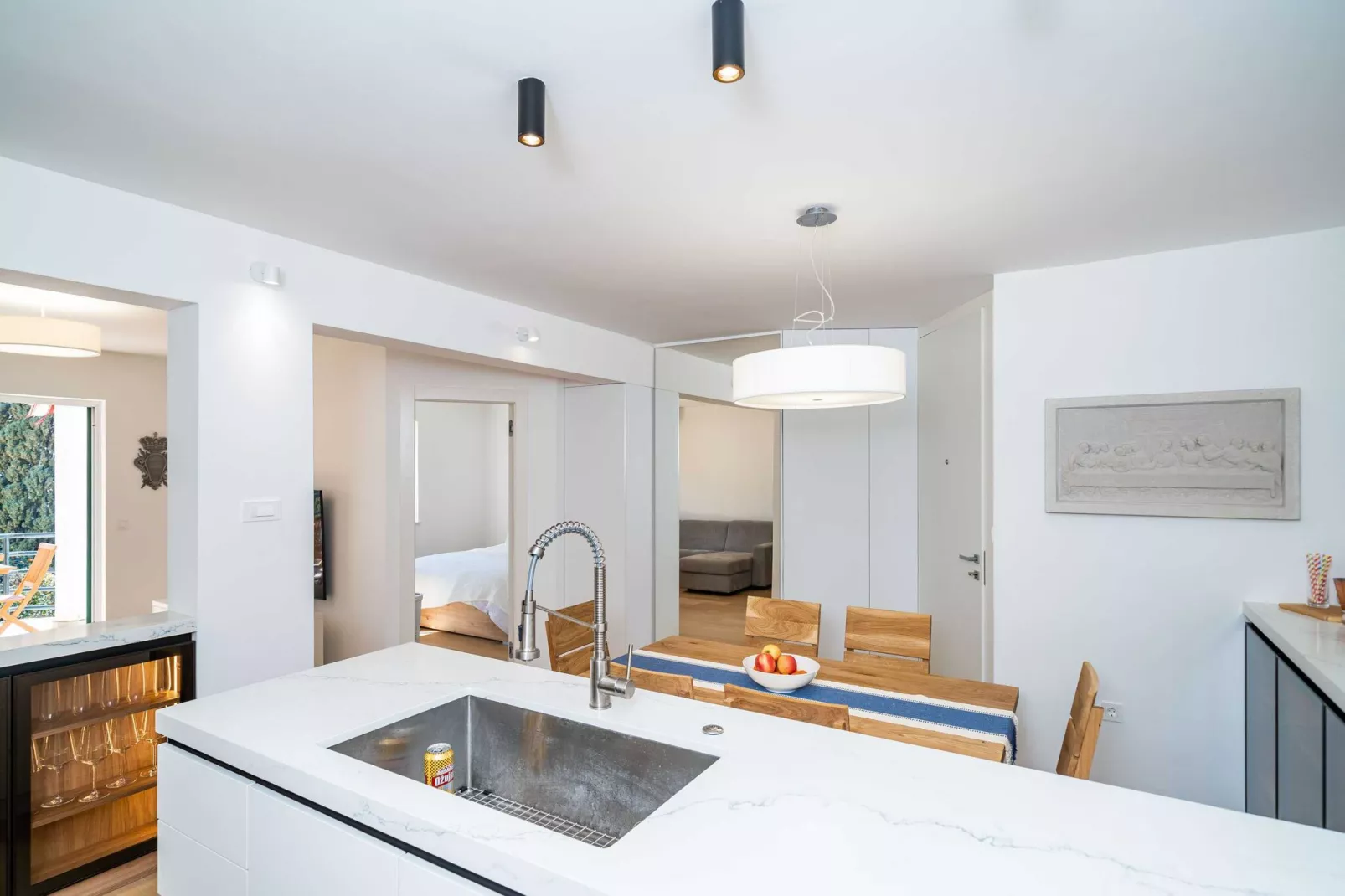 Apartment Villa Claudia - Three Bedroom Apartment with Balcony-Küche