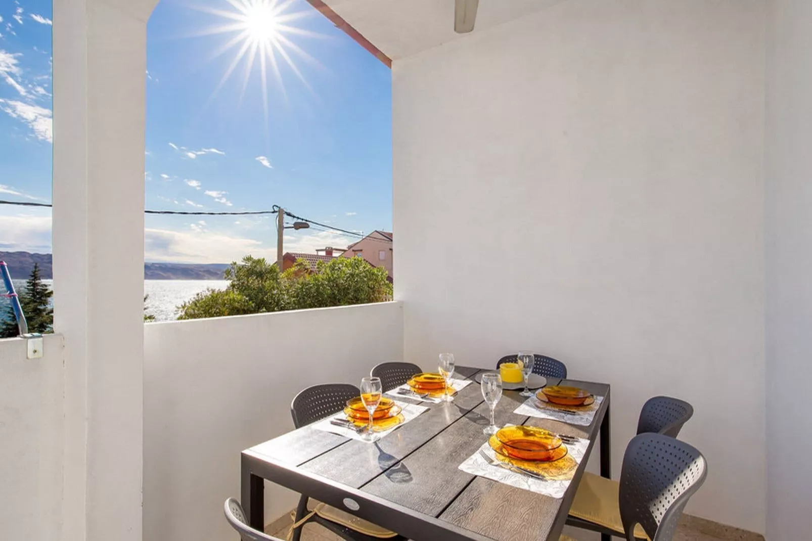 Apartments Sun 4 You - Two Bedroom Apartment with Balcony and Sea View (Apartment 2)-Terrace balcony