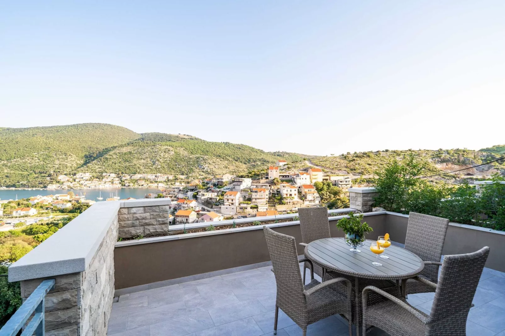 Apartments Villa Arcadia - One Bedroom Apartment with Shared Swimming Pool A3-Terrasse