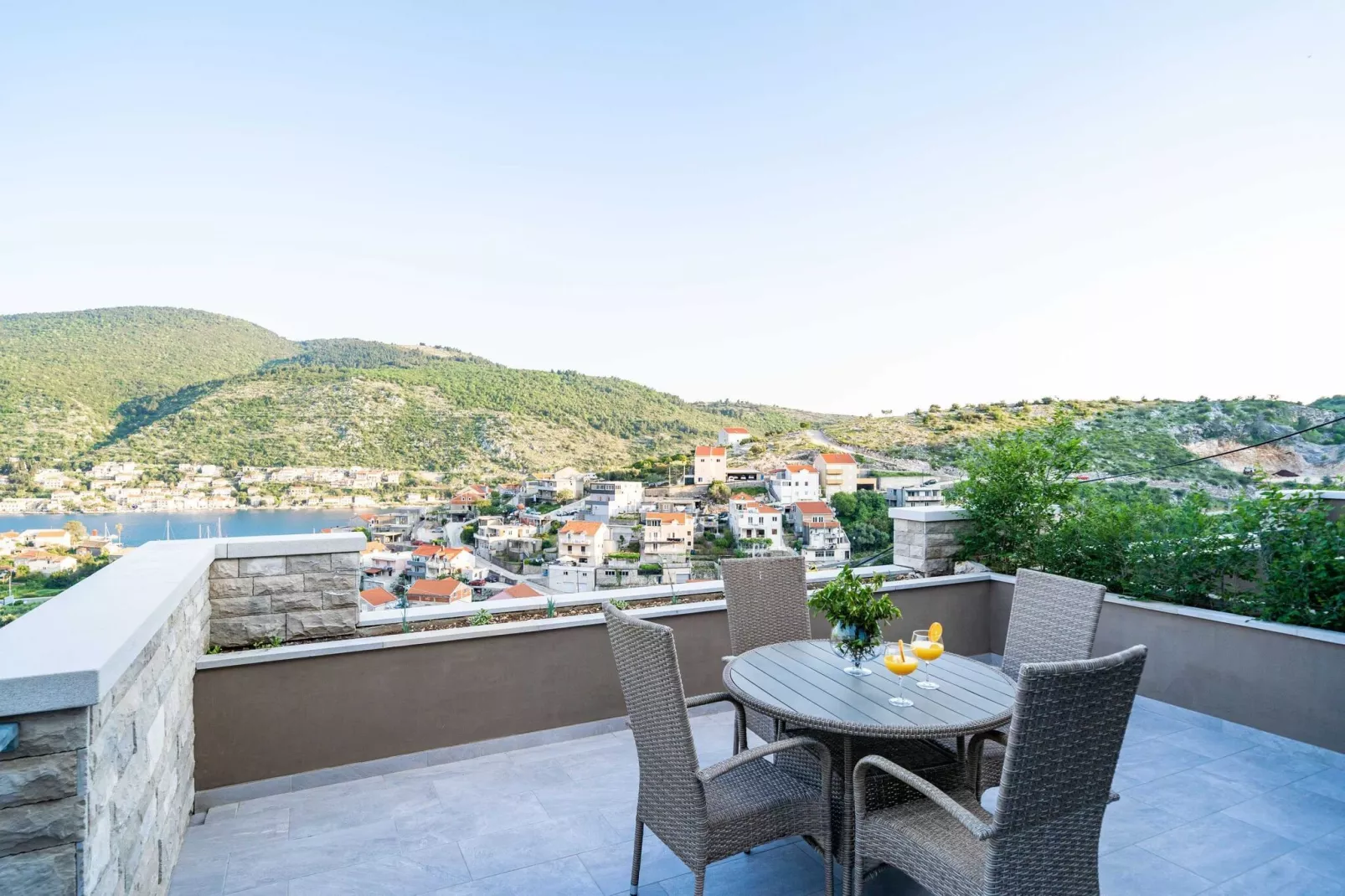 Apartments Villa Arcadia - One Bedroom Apartment with Shared Swimming Pool A3-Terrasse