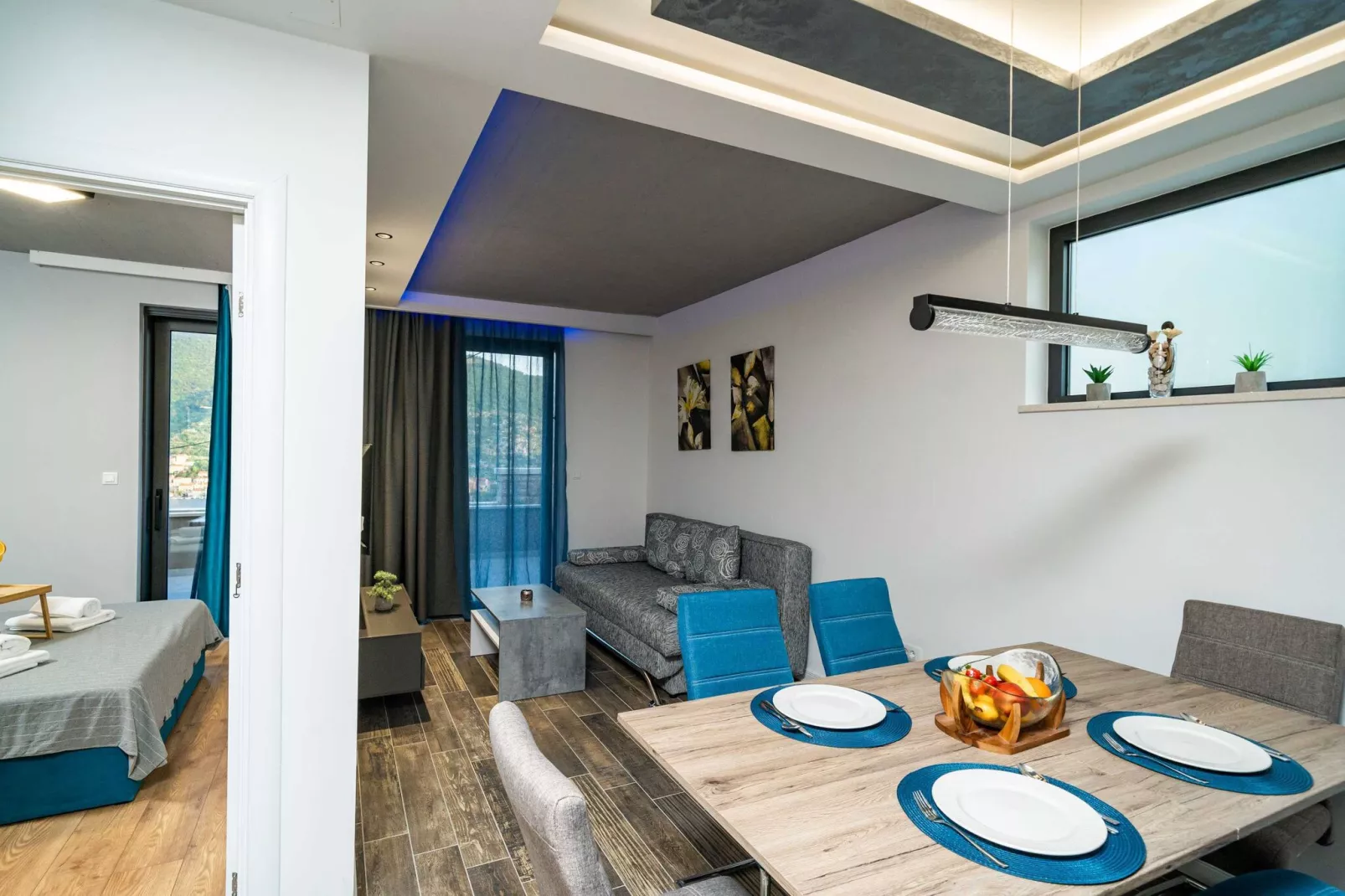 Apartments Villa Arcadia- Two Bedroom Apartment with Shared Swimming Pool A4-Salle à manger
