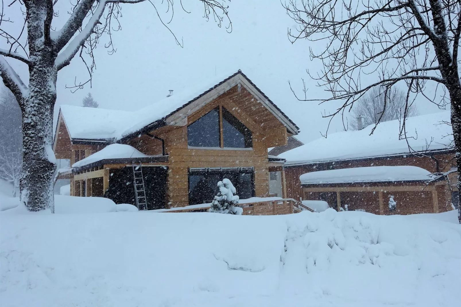 Holzchalet Tauplitz - Außenbereich Winter