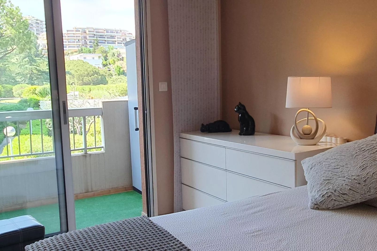 Appartement standing avec terrasse et vue mer à Nice-Schlafzimmer