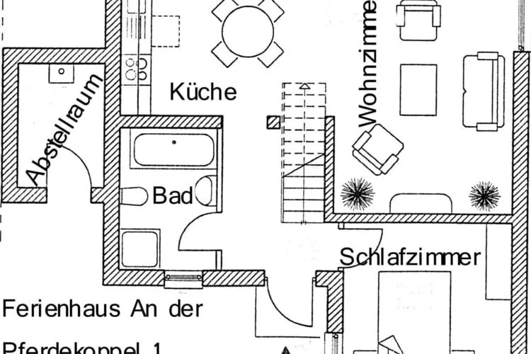 Apartments Aura - Comfort Studio Apartment 2 with shared swimming pool-Floor plan