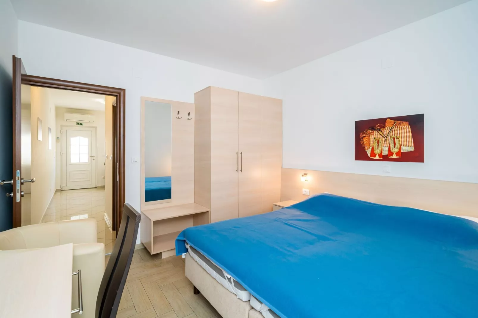 Villa Samba - Studio Apartment with Balcony and Sea View-Bedroom