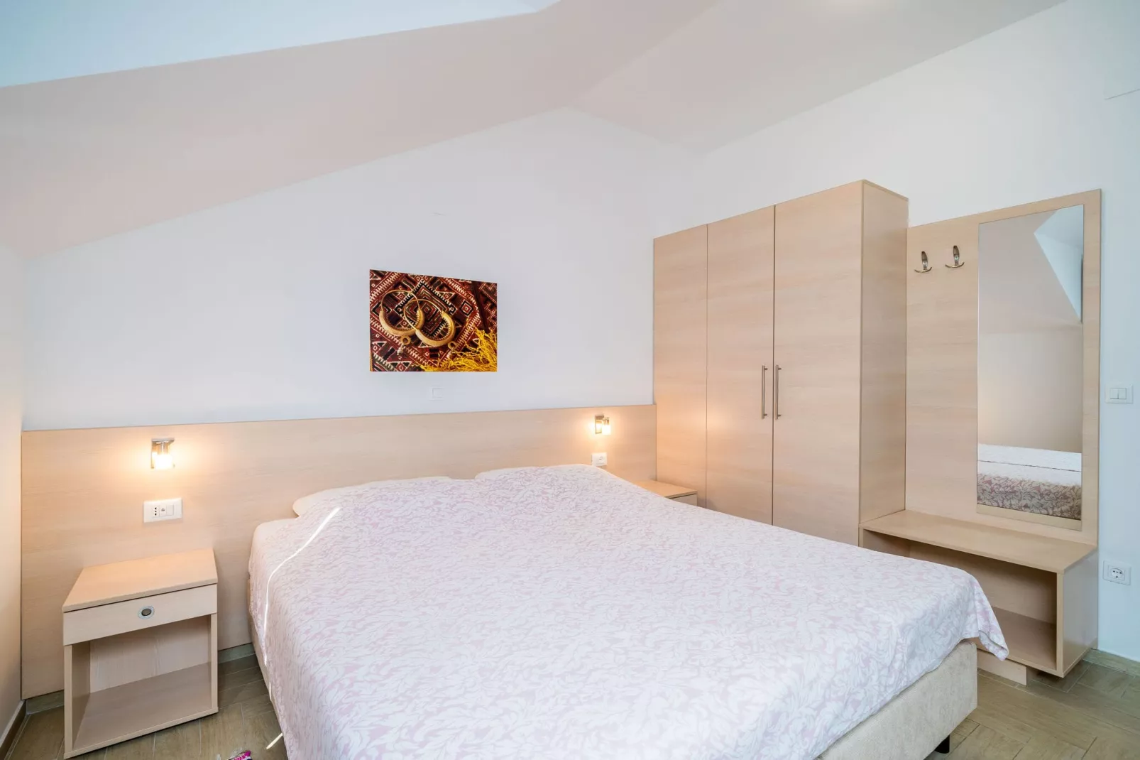 Villa Samba - Standard One-Bedroom Apartment with Balcony and Sea View-Bedroom
