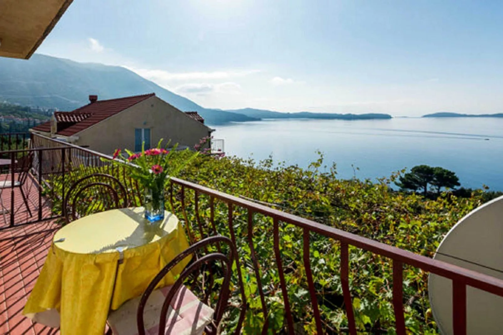 Guest House Fontana - One Bedroom Apartment with Balcony and Sea View-Terrassenbalkon