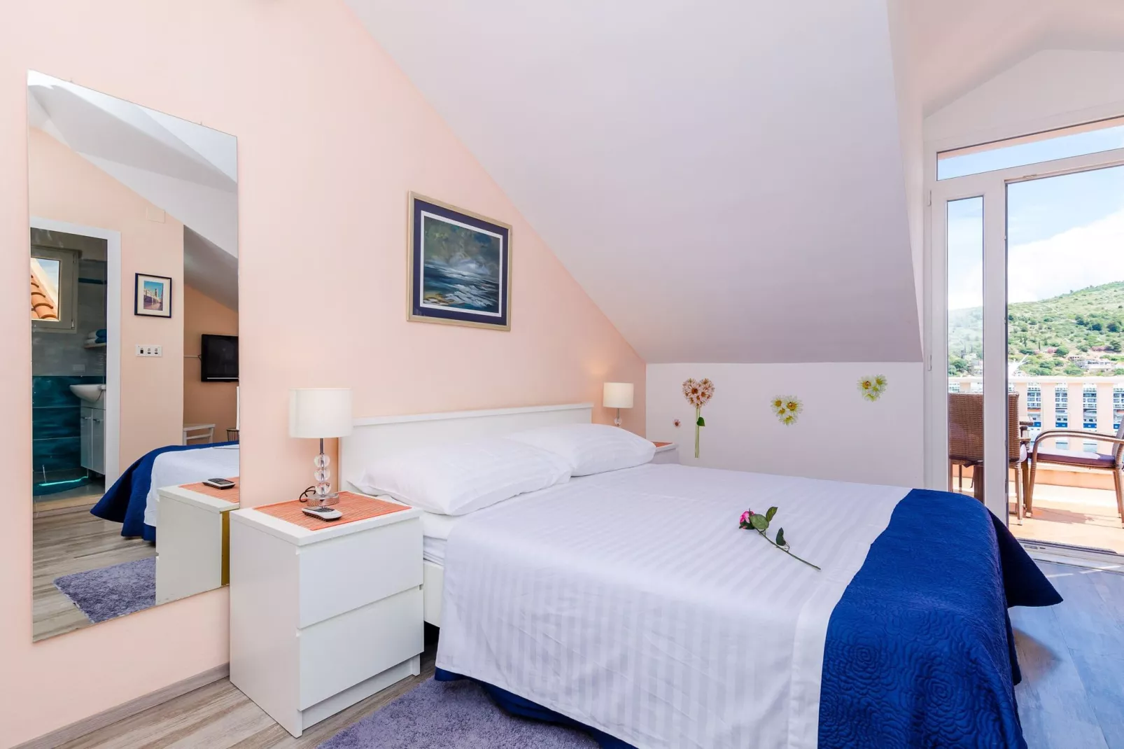 Guest House Avdic - Superior Studio Apartment with Balcony and Sea View-Bedroom