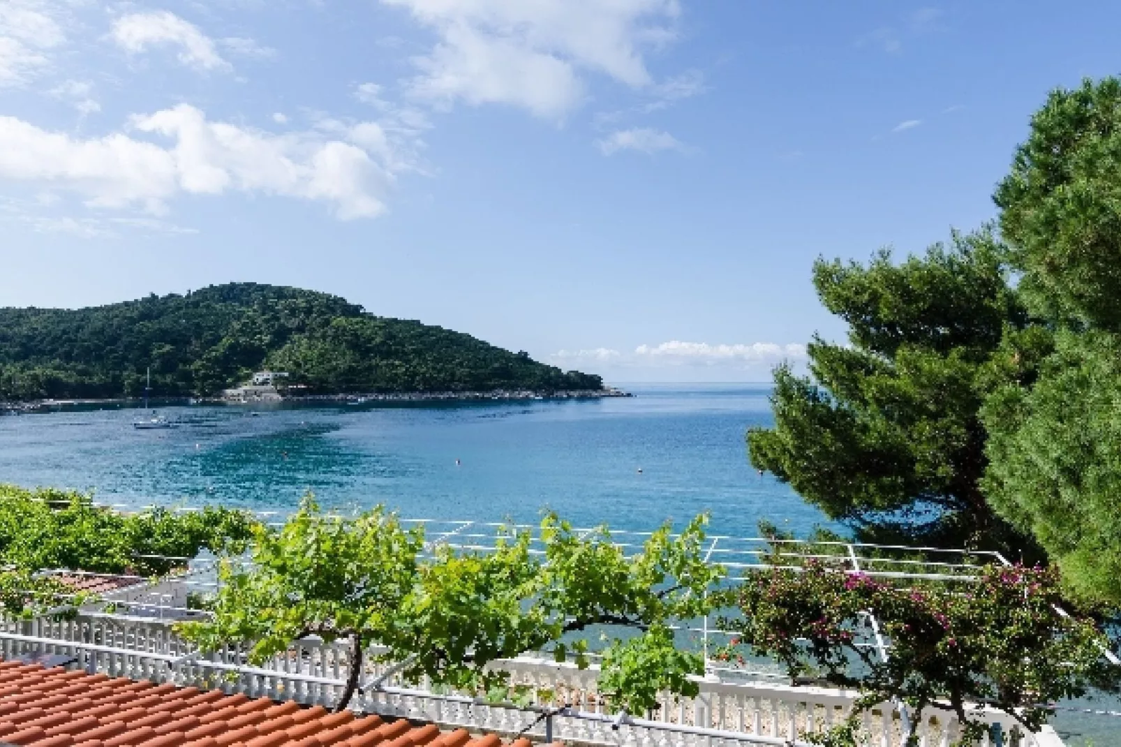 Apartments Franka Saplunara-Double Room with Terrace and Sea View-View