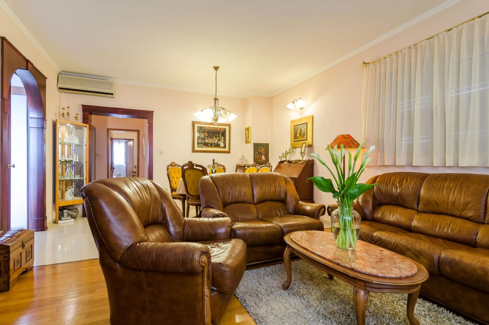 Apartment Paco - Three-Bedroom Apartment with Balcony and Sea View-Wohnzimmer