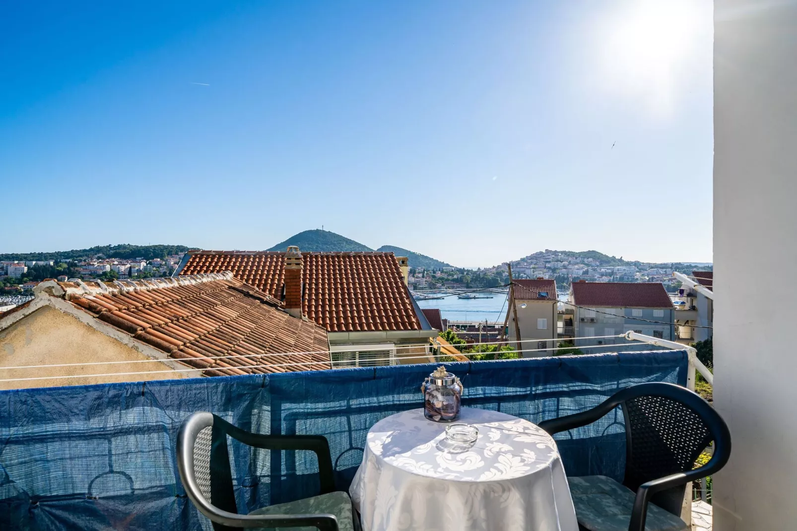 Apartment & Rooms Alan - One Bedroom Apartment with Balcony and Sea View-Terrace balcony