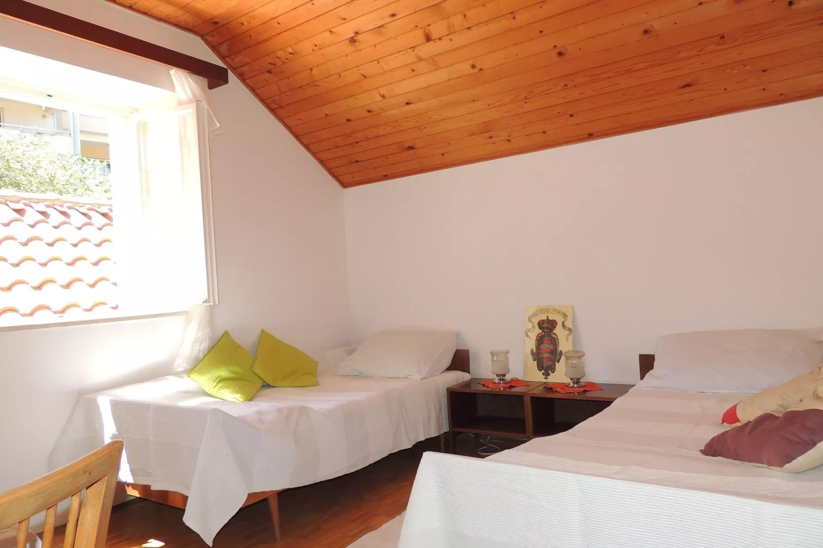 Villa Hortenzia -  Three-Bedroom Apartment with Terrace and Sea View-Chambre