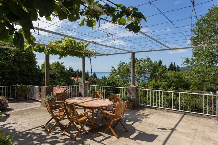Apartments Anka - One-Bedroom Apartment with Balcony and Sea View-Terrasse
