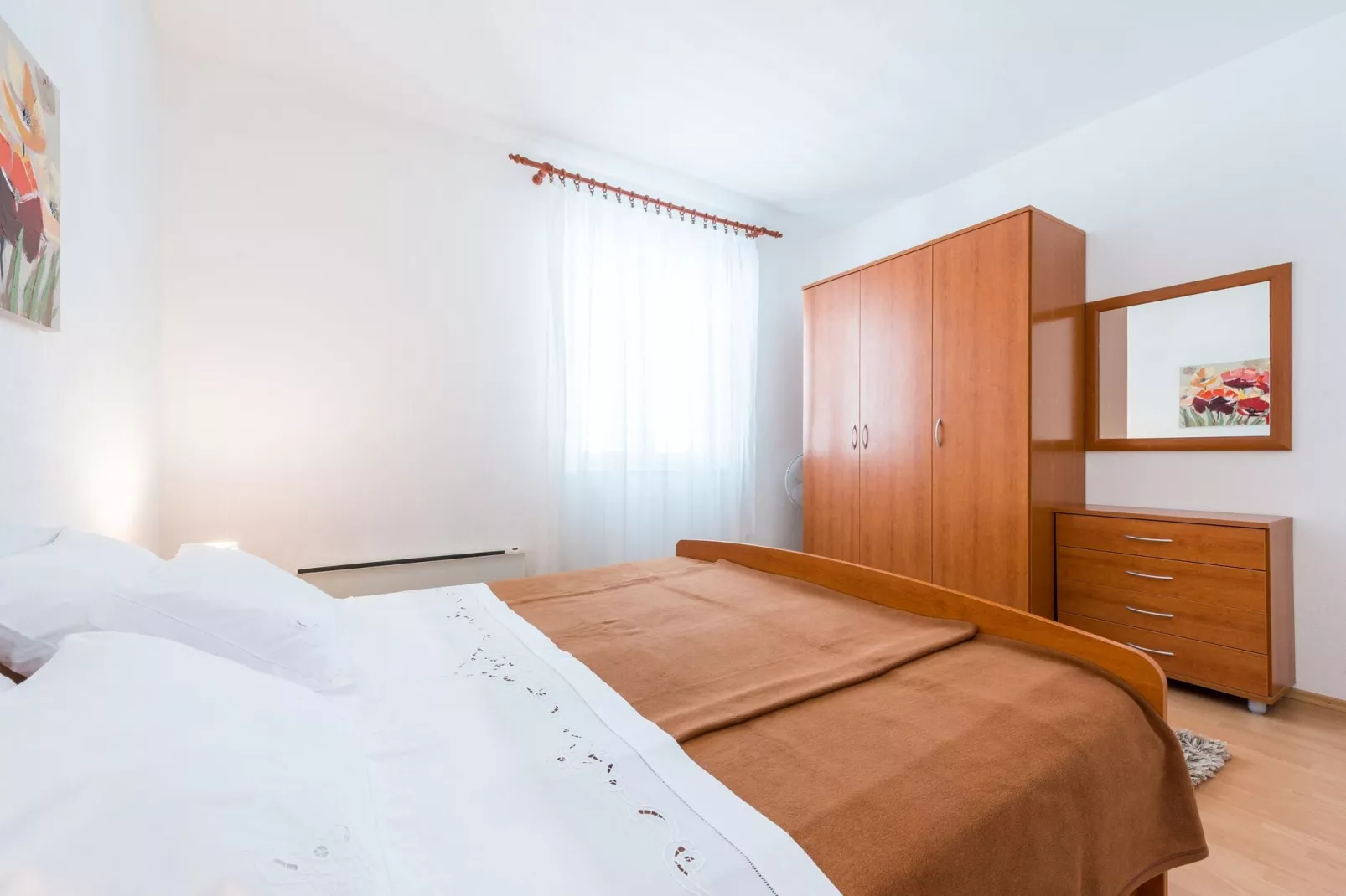 Apartment Lena - Three-Bedroom Apartment with Balcony and Sea View-Schlafzimmer